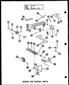 Burner And Control Parts 2 Diagram and Parts List for GC-120DE P96331-8F Amana Furnace