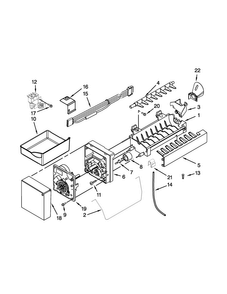 Icemaker Parts Diagram and Parts List for JFD2589KES2  Jenn-Air Refrigerator