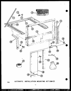 Automatic Installation Mounting Kit (am-2) Diagram and Parts List for 109-5NE P54975-8R Amana Air Conditioner