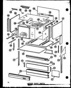 Upper Oven Parts Diagram and Parts List for RVH-2 P72908-1M Amana Range Hood