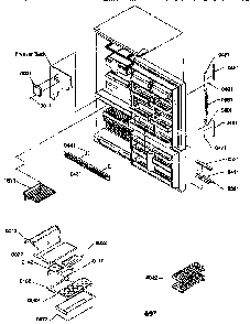 Door Handles And Accessories Diagram and Parts List for 67275-P1311001WE  Amana Refrigerator