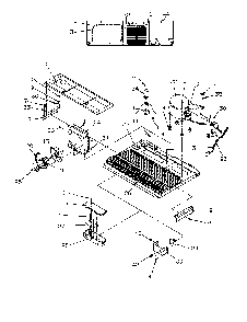 Machine Compartment Diagram and Parts List for SXD22S2E-P1190416WE  Amana Refrigerator