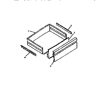 Storage Drawer Diagram and Parts List for RST310UK-P1130738NK  Caloric Range