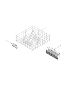 Lower Rack Parts Diagram and Parts List for MDBH949PAB3  Maytag Dishwasher