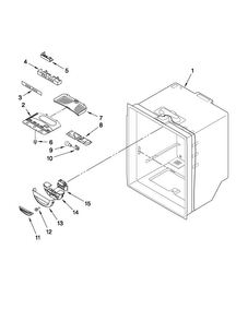 Refrigerator Liner Parts Diagram and Parts List for ABB1921WEW2  Amana Refrigerator