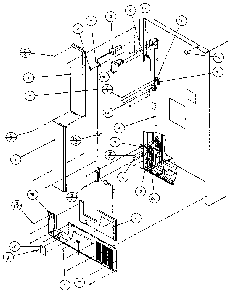 Cabinet Back Diagram and Parts List for TX21R-P1157603W  Amana Refrigerator
