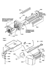 Ice Maker Assembly Diagram and Parts List for TN21V2L-P1315907WL  Amana Refrigerator