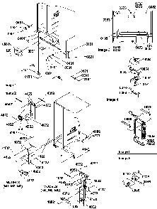 Drain Systems, Rollers, And Evaporator Assy Diagram and Parts List for SRDE327S3E-P1184906WE  Amana Refrigerator
