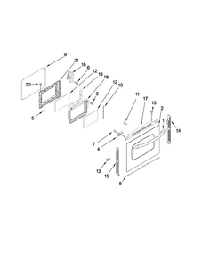 Lower Door Parts Diagram and Parts List for MER6755AAB24  Maytag Range