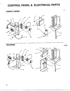 Control Panel And Elecrical Parts Diagram and Parts List for P1200801R  Amana Air Conditioner