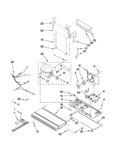 Unit Parts Diagram and Parts List for MFI2269VEM4  Maytag Refrigerator