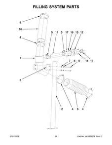 Filling System Parts Diagram and Parts List for MFS180PAVS  Maytag Washer