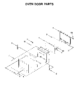Oven door parts Diagram and Parts List for MEW9530FZ04  Maytag Wall Oven