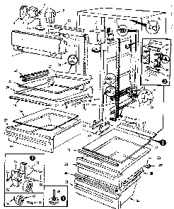 Fresh Food Compartment Diagram and Parts List for JRS223B-M8N07A  Jenn-Air Refrigerator