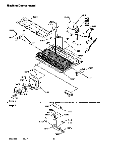 Machine Compartment Diagram and Parts List for SRDE327S3E-P1307103WE  Amana Refrigerator