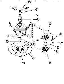 Weldment And Bearing Assembly Diagram and Parts List for LWA90W PLWA90AW Amana Washer