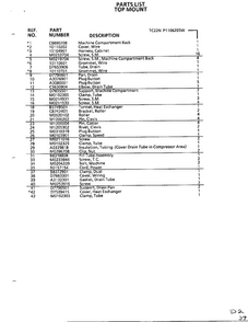 Top Mount Page 38 Diagram and Parts List for TC22N-P116205W  Amana Refrigerator