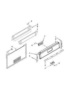 Control Panel Parts Diagram and Parts List for MGR8670WB0  Maytag Range