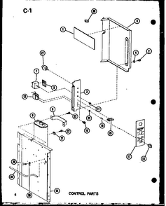 Control Parts Diagram and Parts List for ES218-3ML P67535-10R Amana Air Conditioner