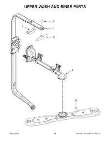 Upper Wash And Rinse Parts Diagram and Parts List for MDB8979SFZ0  Maytag Dishwasher