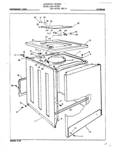 Exterior Diagram and Parts List for 6638A  Norge Washer