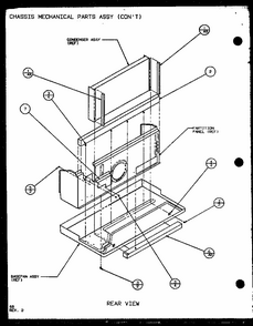 Chassis Mechanical Parts Ass (ptc15300e/p9999722r) (ptc15400e/p9806722r) (ptc15300ec/p9811722r) (ptc15400ec/p9872422r) Diagram and Parts List for PTC12400EC P9872429R Amana Air Conditioner