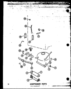 Compressor Parts Diagram and Parts List for ESU13-A P60345-11WA Amana Freezer
