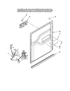 Door And Latch Parts Diagram and Parts List for MDB7851AWS10  Maytag Dishwasher