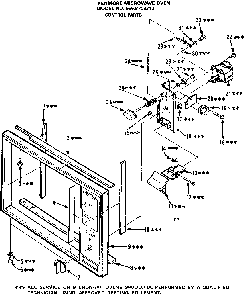 Control Parts Diagram and Parts List for 5658708310  Kenmore Microwave