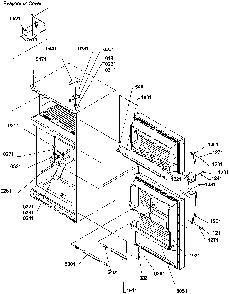 Door Hinges And Accessories Diagram and Parts List for TM18VW-P1305902WW  Amana Refrigerator