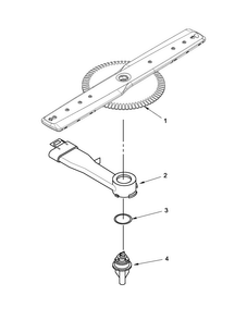 Lower Washarm Parts Diagram and Parts List for MDB4709PAB2  Maytag Dishwasher