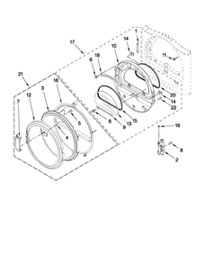 Door Parts Diagram and Parts List for MEDE301YG0  Maytag Dryer