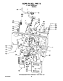 REAR PANEL PARTS Diagram and Parts List for MFS55PNAVS  Maytag Washer