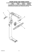 UPPER WASH AND RINSE PARTS, OPTIONAL PARTS (NOT INCLUDED) Diagram and Parts List for ADB2500AWB37  Amana Dishwasher