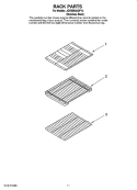 RACK PARTS, OPTIONAL PARTS (NOT INCLUDED) Diagram and Parts List for JGR8890ADP14  Jenn-Air Range