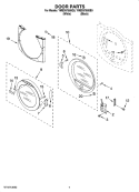DOOR PARTS, OPTIONAL PARTS (NOT INCLUDED) Diagram and Parts List for YMED9700SQ0  Maytag Dryer
