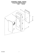 Part Location Diagram of W10153229 Whirlpool Control Panel (Black)