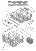 UPPER AND LOWER RACK PARTS Diagram and Parts List for MDB8851AWS10  Maytag Dishwasher