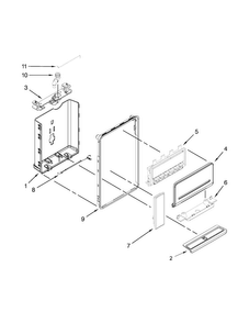 Dispenser Parts Diagram and Parts List for MFW2055YEM02  Maytag Refrigerator