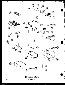 Interior Parts 23 Cu. Ft. Diagram and Parts List for TC18B-P73500-7W  Amana Refrigerator
