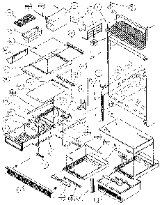 Shelves And Accessories Diagram and Parts List for 85158-P1117110W  Amana Refrigerator