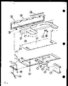 Mounting Brackets Diagram and Parts List for RC-10S P73829-2M Amana Microwave