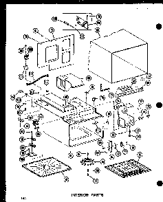 Interior Parts Diagram and Parts List for R-1J P71520-3M Amana Microwave