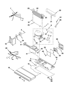 Unit Parts Diagram and Parts List for MFD2562VEB6  Maytag Refrigerator