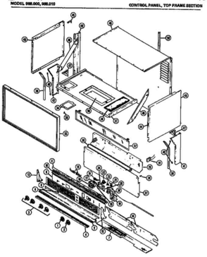 01 - Conrol Panel Diagram and Parts List for 988010  Amana Range