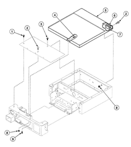Cabinet Top Diagram and Parts List for SSGZ19WF  Speed Queen Dryer
