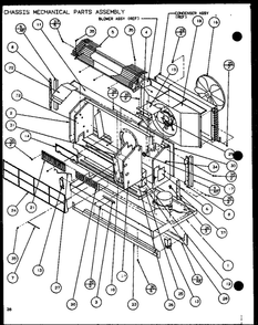 Chassis Mechanical Parts Assembly 4 Diagram and Parts List for PTC12300ER P9812515R Amana Air Conditioner