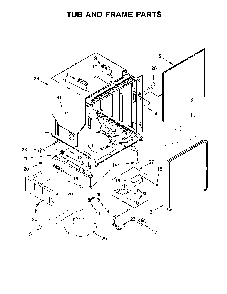 Tub And Frame Parts Diagram and Parts List for 66514799N512  Kenmore Dishwasher