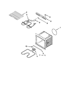 Internal Oven Parts Diagram and Parts List for JJW2527WS00  Jenn-Air Wall Oven