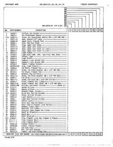 Freezer Compartment Page 2 Diagram and Parts List for 22874A  Admiral Refrigerator